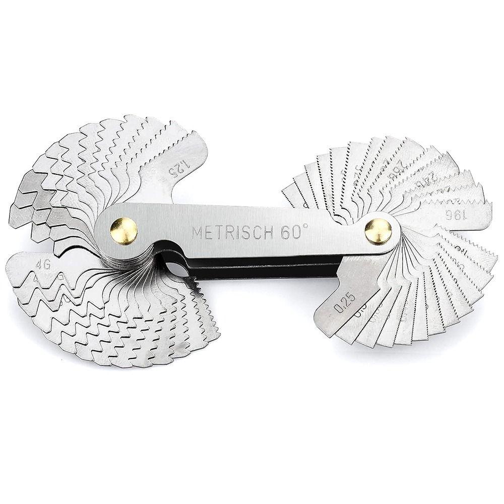 52 шт. режущий калибр 55 градусов и 60 градусов резьбовой измерительный калибр промышленные измерения