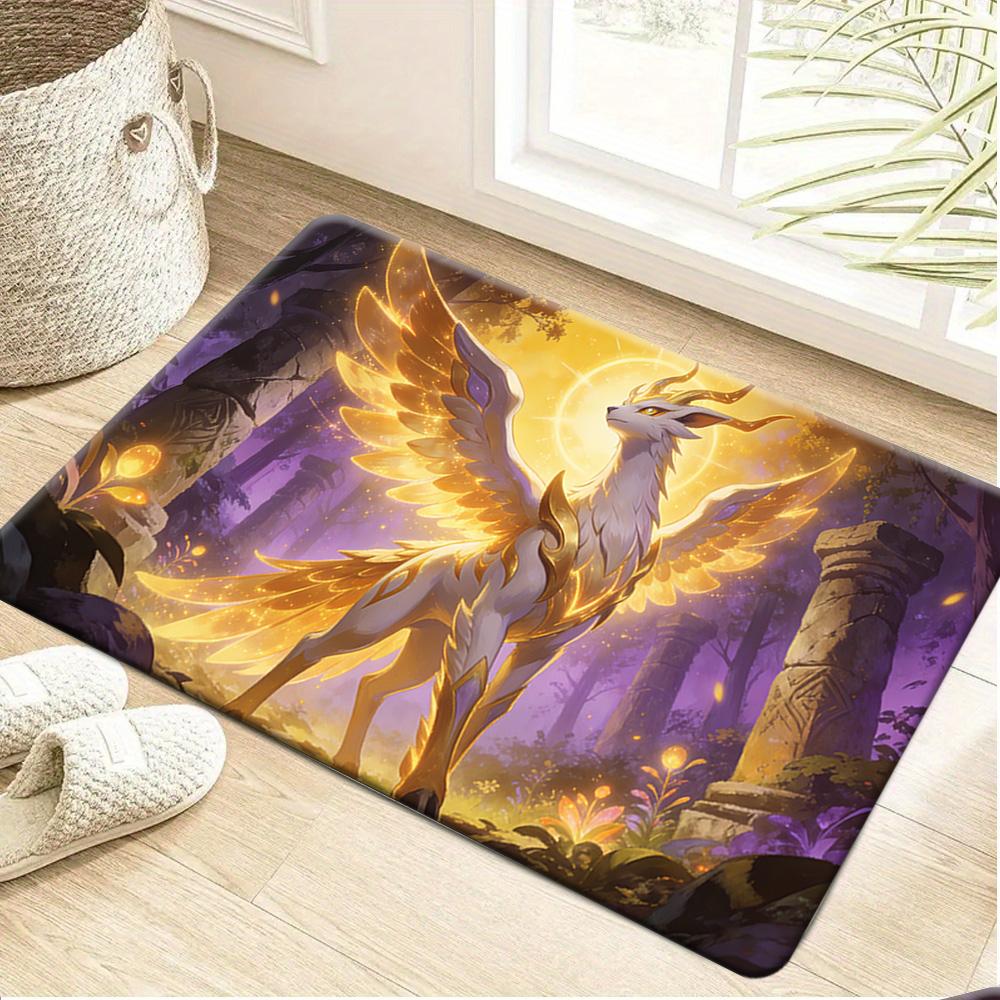 Pokemon Summer Beach Vacation Print Non-slip Doormat, Soft Absorbent Floor Rug for Home Decor
