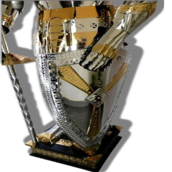 Средневековый рыцарский доспех, цельная сталь высотой 182,88 см, с полной подставкой, полированная отделка для домашнего декора, лучший подарок для него