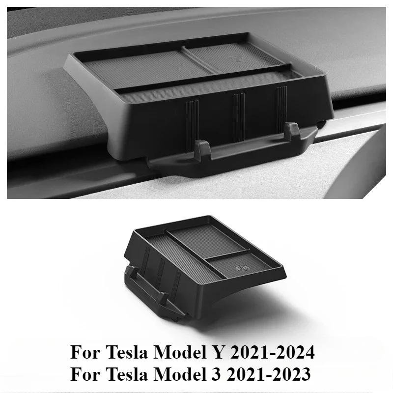 Для Tesla Model Y 2024 Автомобильный ящик для хранения приборной панели Модель 3 2024-2024 Органайзер для приборной панели Лоток для хранения автомобильных аксессуаров