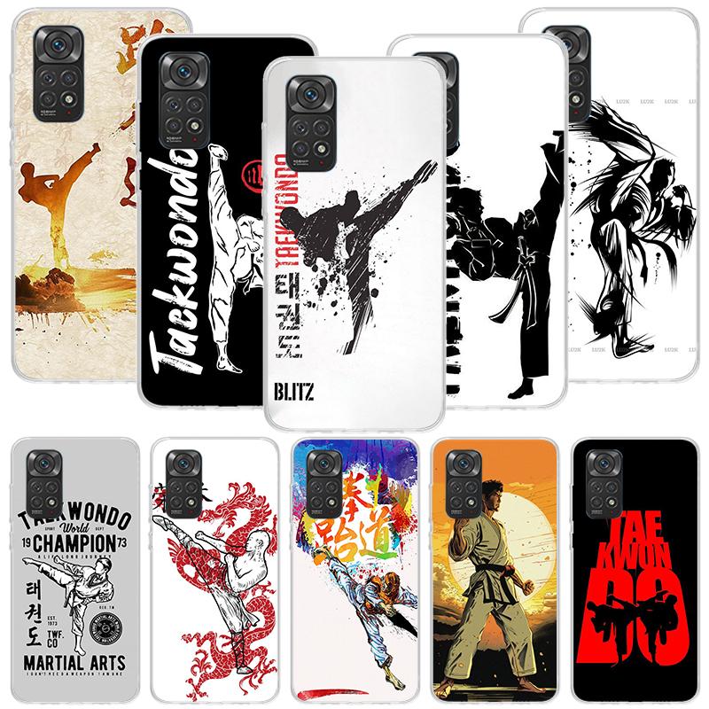 Kungfu Taekwondo Phone Case For Xiaomi Redmi Note 15 14 13 12S 12 Pro Plus 11S 11E 11 11T 10S 10 Art Soft Pattern Cover Redmi No