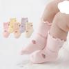 Set Sweet Baby Girl Socks Summer Breathable Mesh Short Sock for Toddler Korean Print Ruffled Cotton Kids Socks