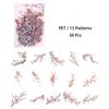 30pcs/pack PET Plants Flowers Stickers DIY Scrapbooking Planner Collage Diary Supplies Aesthetics Sticker Stationery