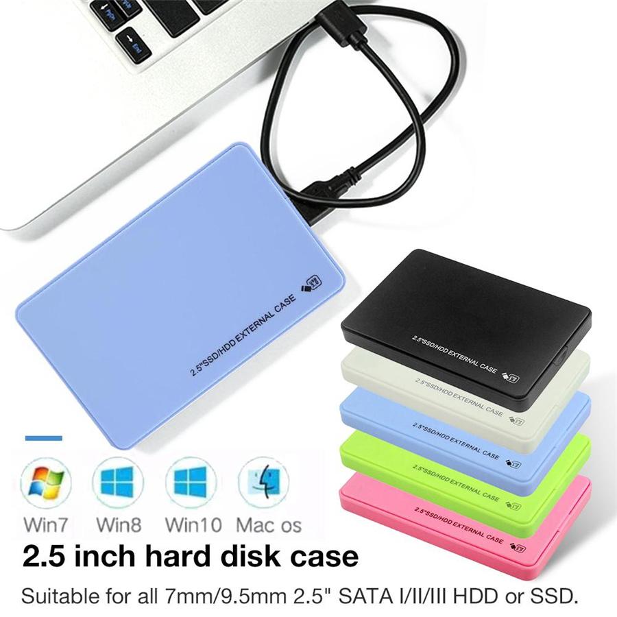 Новейший 2,5-дюймовый корпус для жесткого диска USB 3.0 на SATA I / II / III, безвинтовой внешний корпус для жесткого диска 2,5-дюймовый SSD HDD