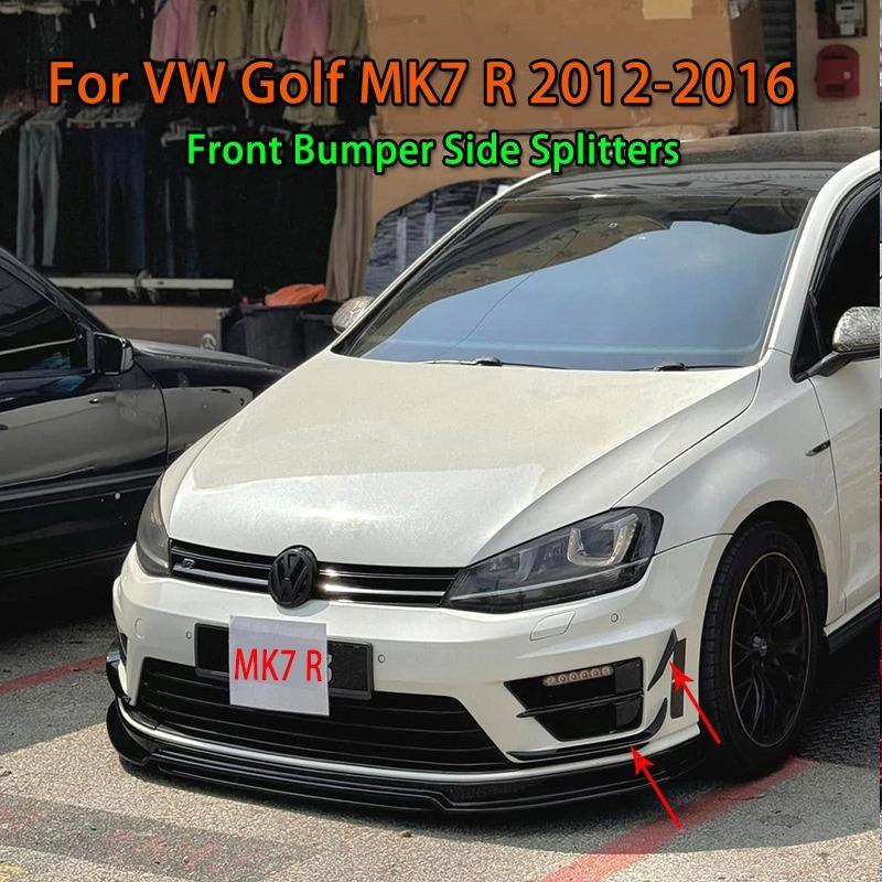 RevoZport Style Front Bumper Side Splitters for VW Golf Mk7 R (Not For R-Line) 2012-2016 Front Bumper Side Canard Spoiler Wings