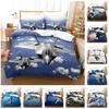 3D Military Fantasy Room Bedding Set Fighter Aircraft Duvet Cover Pillow Case 2/3 Pieces AU/DE/EU/ES Full Size Soft Zippered Home Textile