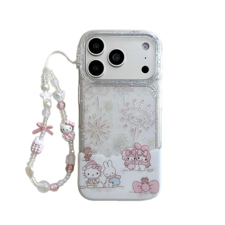 Чехол Sanrio Gilded Fireworks для iPhone 17/16 Pro Max/15/14 для женщин - Дизайн Зимнее Снежное Поле