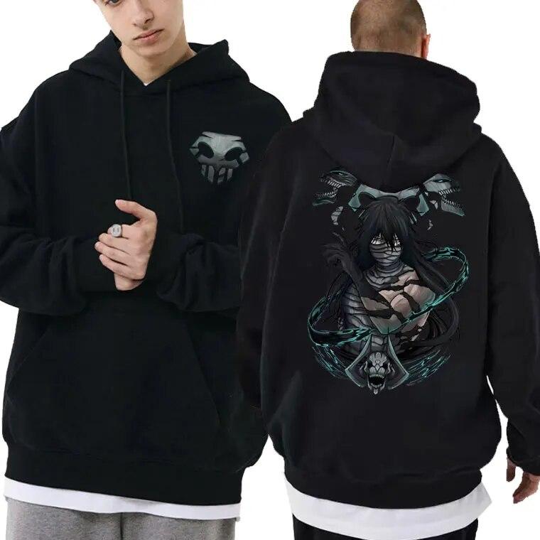 90s Anime Bleach Kurosaki Ichigo Graphic Hoodie Unisex Women Fashion Oversized Sweatshirt Unisex Unisexga Casual Fleece Cotton Hoodies