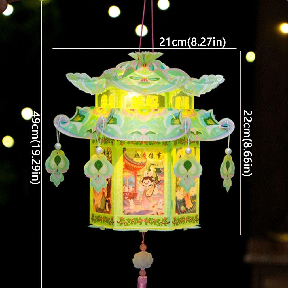 Glowing Mid-Autumn Festival Lantern Chinese Style Handheld Lantern Bunny Lantern Kit Wedding Decor