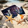 Custom Name Personalized Arsenal F.C Print Beach Towel, for Trip Camping Beach Party Home Decor, Birthday Gift for Family & Friends