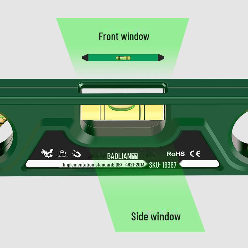 Mini Magnetic Torpedo Level - 230mm Woodworking Precision Ruler