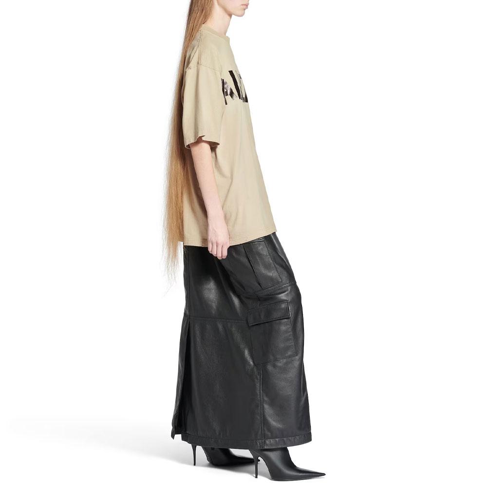 Balenciaga Хлопковая футболка с принтом в виде ленты 764235TSVK19501