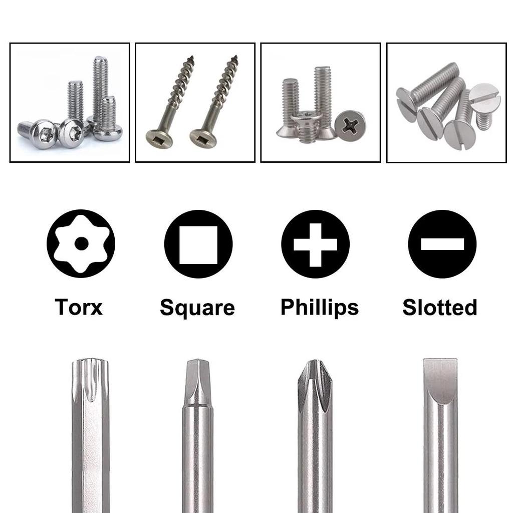 Набор магнитных отверточных бит с шлицевой головкой Phillips Torx, шестигранное сверло 1/4 дюйма, шестигранник 50/65/100 мм, стальная отвертка S2, ручной инструмент
