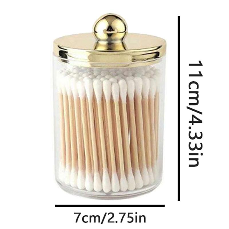 Mini Portable Qtip Holder Leakproof Cotton Swab Ball Storage Box Lightweight Organizer for Travel Camping Bathroom