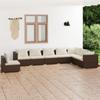 Day and Night - Day and Night Garden Furniture Set 8 Pieces and Brown Synthetic Rattan Cushions