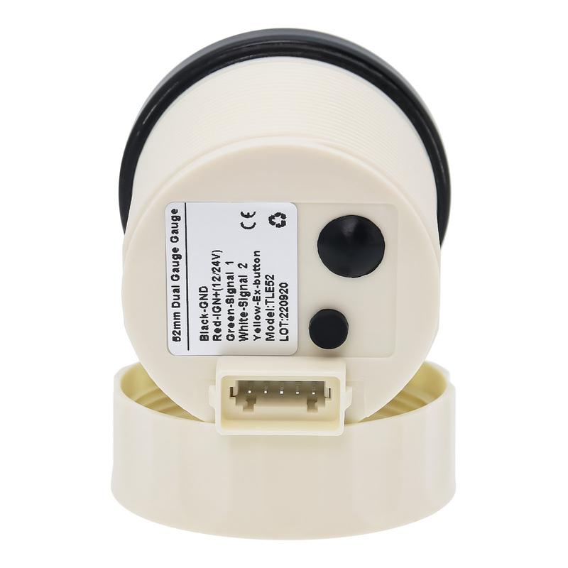 Зеленый цифровой светодиодный 2-в-1 двойной 52-мм указатель уровня топлива с мигающим сигналом, двухканальный измеритель уровня масла 240-33 Ом для автомобиля, лодки