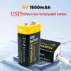 9В 1500 мАч USB-перезаряжаемый литий-ионный аккумулятор для мультиметров, микрофонов и игрушек