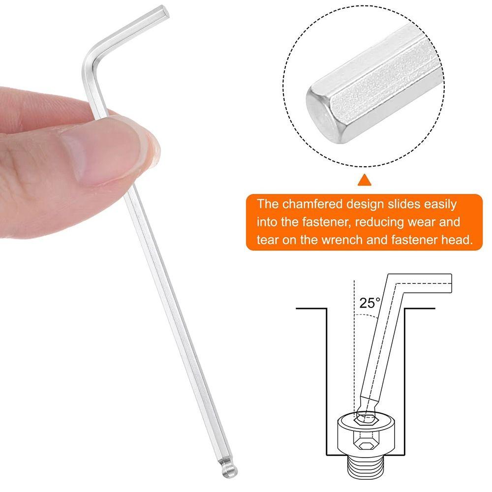 1Pcs CR-V Steel Extended Hex Allen Key Set Metric Hexagon Wrench for Repair and Maintenance