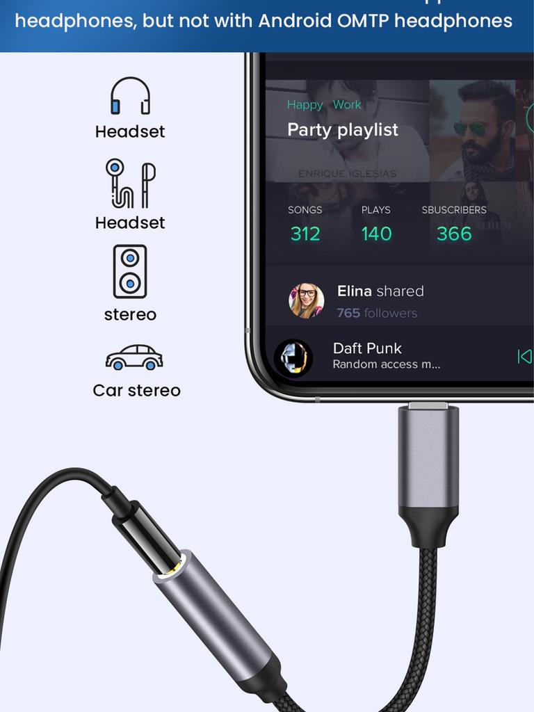 Аудиоадаптер Jack AUX Cable Llightning to 3.5mm Для iPhone 12 13 14 11 Pro XS Max XR 7 8 Разъем для наушников Аудиоаксессуары