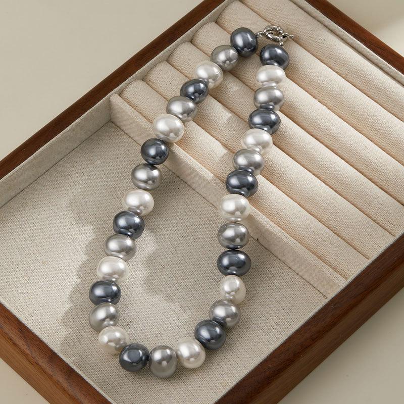 Набор барочных ожерелий и браслетов из жемчуга - Высококачественные медные аксессуары для осени/зимы