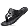 Fashion Summer New Designer Flip-flops for Men Fashion Casual Crocodile Print Outdoor Waterproof Sandal Black Leather Slippers Shoes Man