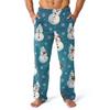 Мужские домашние брюки с принтом по всей поверхности, пижамные брюки для сна, длинные брюки, пижамные брюки