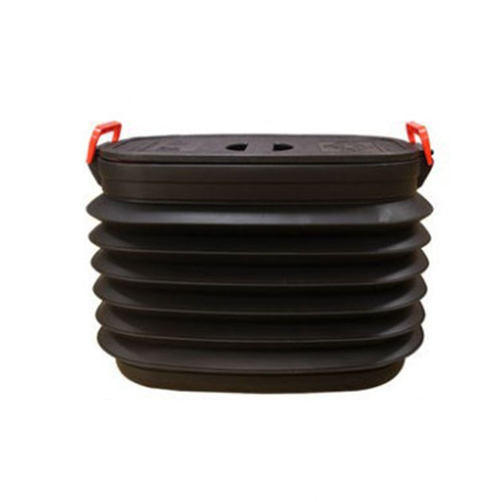 18/37L Car Shrinkable Storage Bucket with Cover Outdoor Fishing Bucket  Car Storage Supplies