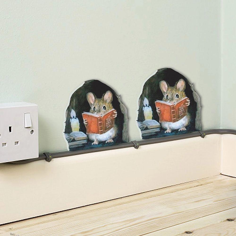 Милая мышь мультфильм винтажные животные украшения крысы наклейки настенные наклейки искусство фрески деколь