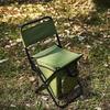 Portable Folding Chair with Cooler Bag Heavy Duty Waterproof Lightweight Outdoor Camping Backpacking Beach Picnic Fishing Collapsible Stool Seat