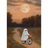 Spooky Witch Cat Reading Pumpkin Landscape Halloween Poster Canvas Wall Art Home ation