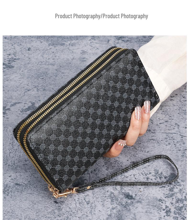 Women's Floral Fabric Wallet & Phone Clutch: Multi-functional Card Holder, Coin Purse, Money Clip with Zipper.