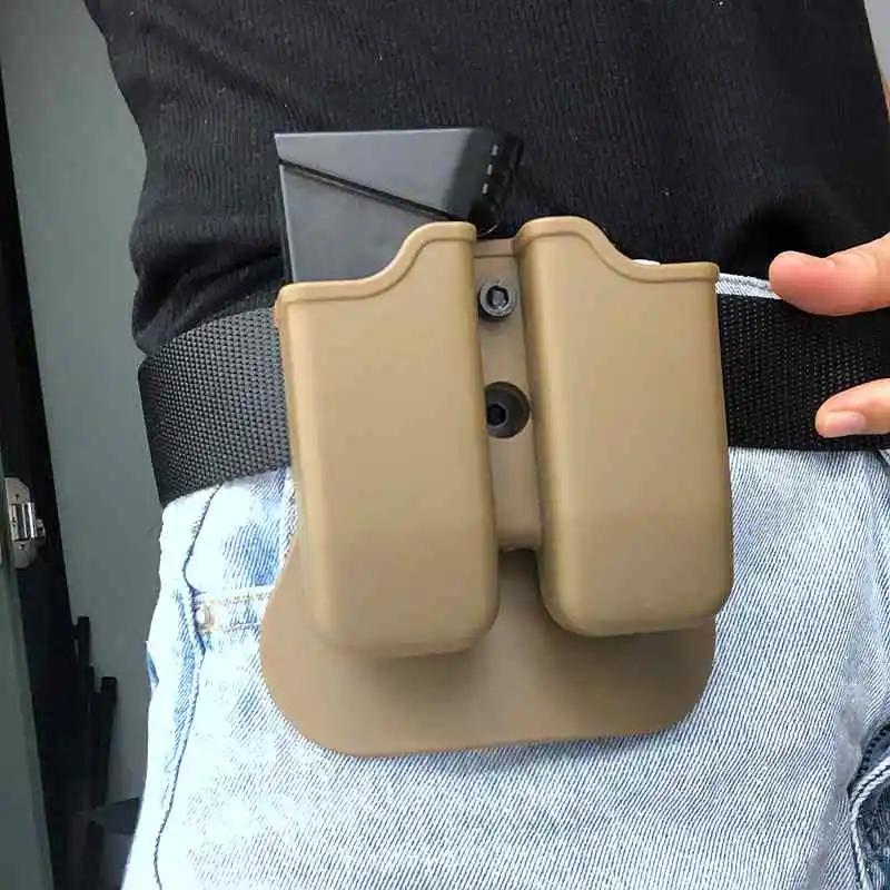 Двойной держатель магазина Универсальный 9мм .40 Mag кобура для Glock 17 Beretta M9 M92 USP Paddle Magazine Pouch Case
