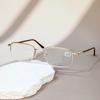 Новые модные металлические очки для чтения с защитой от синего света для мужчин и женщин, портативные и классические очки в полуоправе