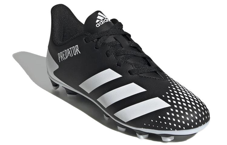 adidas Predator 20.4 20.4 Fxg Готовые к игре Нескользящие Устойчивые к истиранию Низкие Детские Футбольные Бутсы Черный Белый Детские FW9221