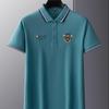 Мужская хлопковая футболка с короткими рукавами, рубашка поло большого размера с защитой отворотов, брендовая деловая рубашка поло с двойной вышивкой, мужская одежда с половиной рукава