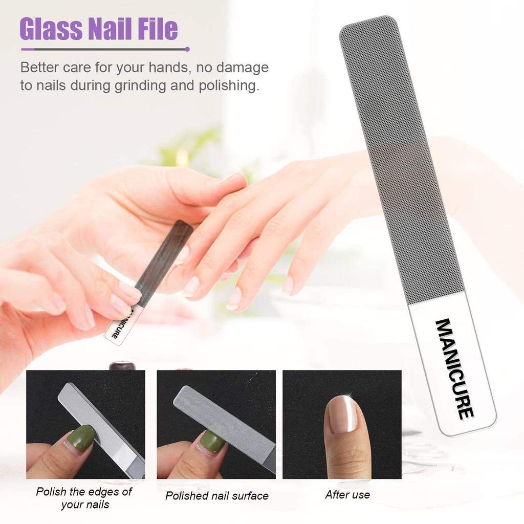 Профессиональный набор для ухода за ногтями из 16 предметов - вогнутые кусачки из нержавеющей стали для удаления омертвевшей кожи, щипчики для кутикулы, пилочка для ногтей и дорожный футляр для маникюра