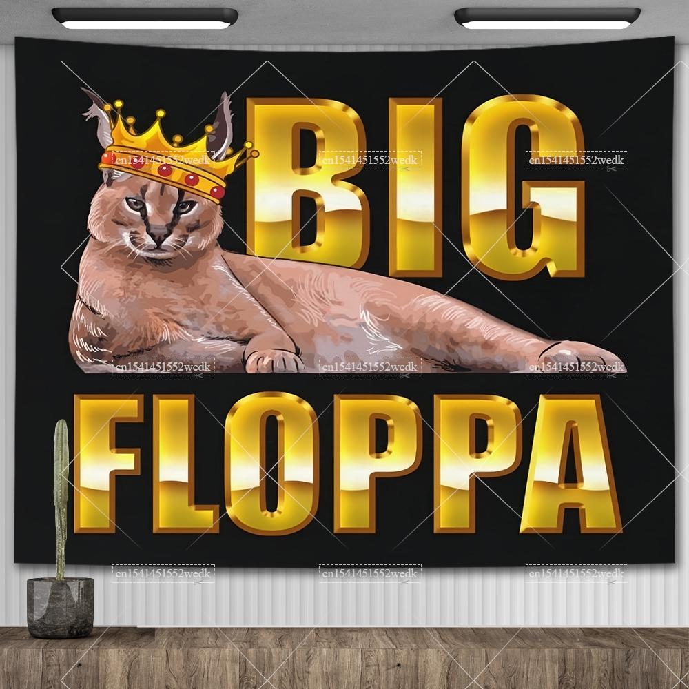 Коммунизм Флоппа Гобелен Настенный Кавайный Большой Флоппа Кот Мем Гобелены Макраме Эстетика Украшения Дома Вечеринка Фоны