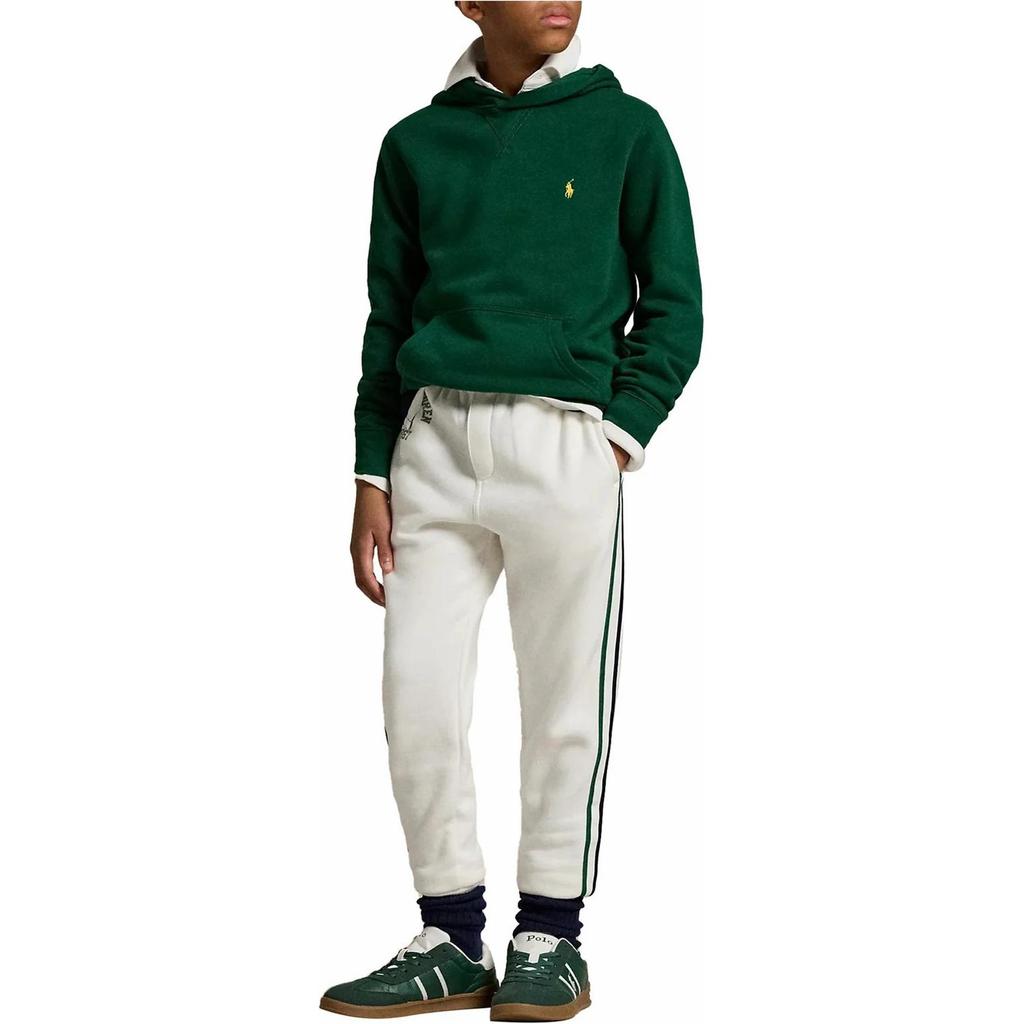 Худи Polo Ralph Lauren для детей однотонное с вышивкой маленькой пони, пуловер с капюшоном и длинными рукавами, детские худи зеленый 323749954-048