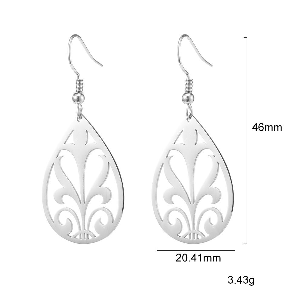 Xiaomi SKYRIM Stainless Steel Water Drops Vintage Drop Earrings for Women Hollow Out Flower Earring New Design Jewelry National Gifts