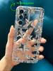 Чехол A55 для Samsung Galaxy A16 A15 A35 A53 A14 A54 A34 4G S21FE S22 S23 S24 S25 Ultra Прозрачный Серебристый Чехол для Телефона с Рисунком Серебристых Звезд