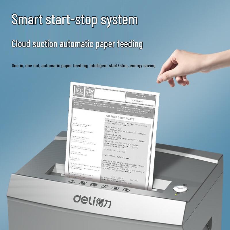 Deli 9958 Level 4 Commercial 10-Sheet Cross-Cut Shredder