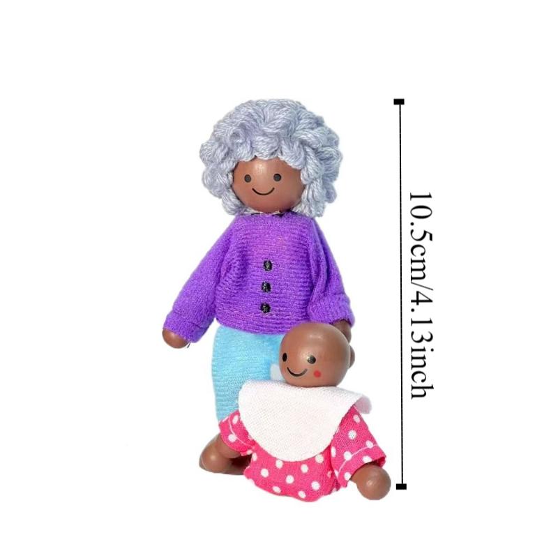 8 шт./комплект Имитация Мини Деревянные Фигурки Семьи Куклы Детские Маппеты Игрушки для Ролевых Игр Мальчики Девочки Подарки