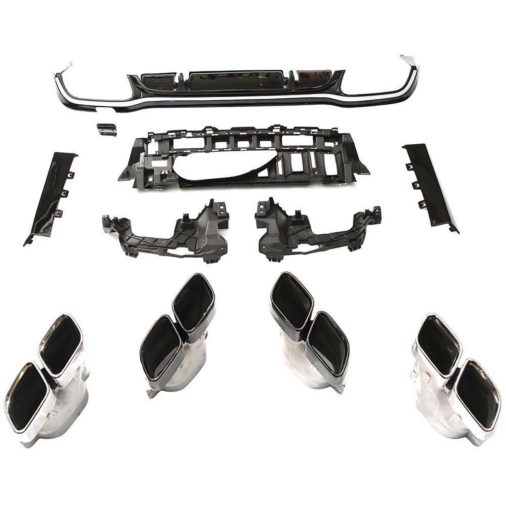 Совместимо с Mercedes-Benz E-Class (2017-2022 гг.) W213 Седан Спортивный E53/E63 Задний диффузор и насадки на глушитель.