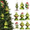Cartoon Acrylic Green Pendant Holiday Tree Pendant Car Accessory Pendant Indoor And Outdoor Decoration