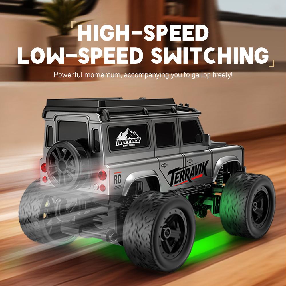 1:64 Remote Control Off-Road Vehicle 2.4G mini Desktop Remote Control Toy Car-with Tow Box Children's Holiday Gift