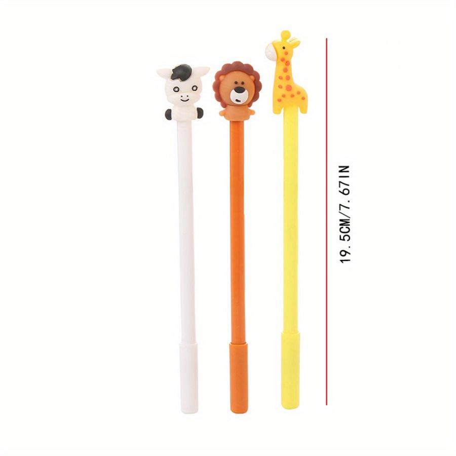 10 шт. 0,5 мм креативная гелевая ручка в форме мультяшного животного льва жирафа симпатичная канцелярская ручка на водной основе для экзамена офисные принадлежности ручка для подписи