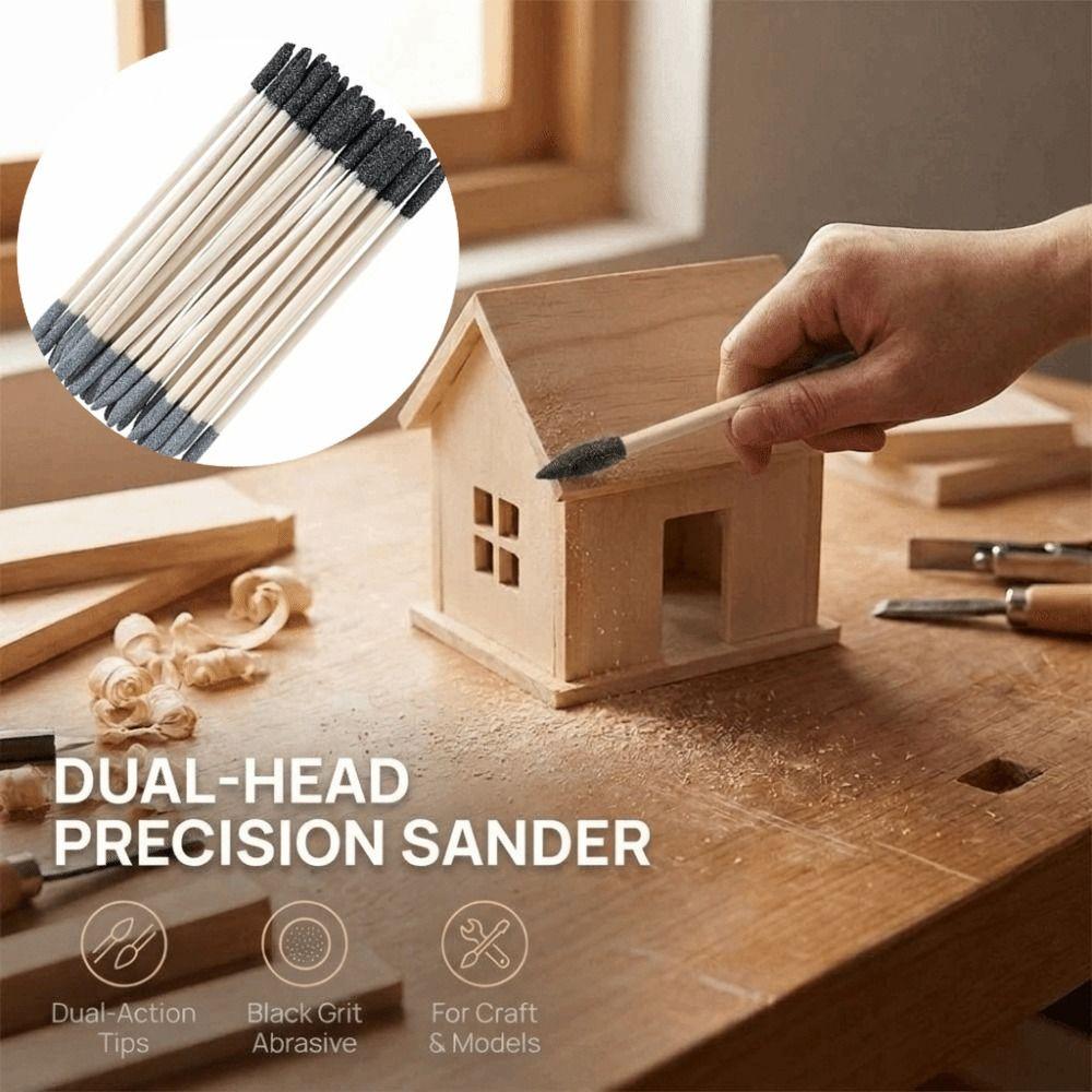 2 Sanding Size Double Side Sanding Twigs Double Ended Fine Grit Sandpaper Sticks Manicure