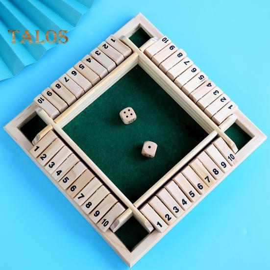 Настольная игра «Закрой коробку» с кубиками, 4-сторонняя образовательная математическая игра-стратегия для 4 игроков, для детей, взрослых, семейных вечеринок, деревянная игрушка «Закрой коробку»