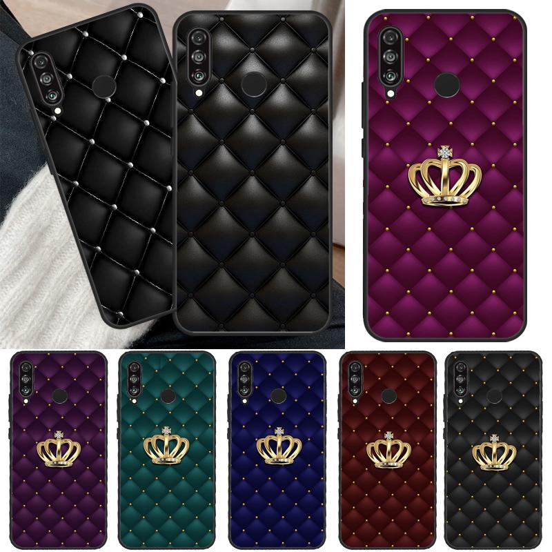 Чехол со стеганой текстурой и узором дивана в виде короны для Huawei P40 Lite P20 P50 P30 Pro P Smart Z 2019 Nova 5T, чехол для Honor 50