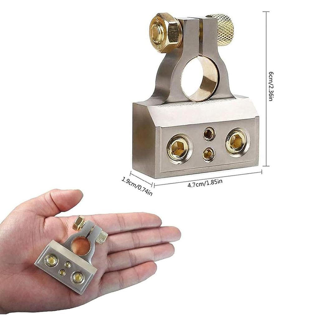 Battery Terminals, 0/2/4/8/10 Gauge Battery Terminal Connectors With Shims And Protective Covers, Suitable For Car, Marine And Truck Conversions